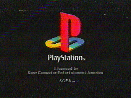 A distorted crt feed of the original PlayedStation logo