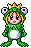 A gif of a Frog
          Character from the video game Top Shop