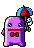 A gif of a Slime
          Character from the video game Top Shop