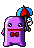 A gif of a Slime
          Character from the video game Top Shop